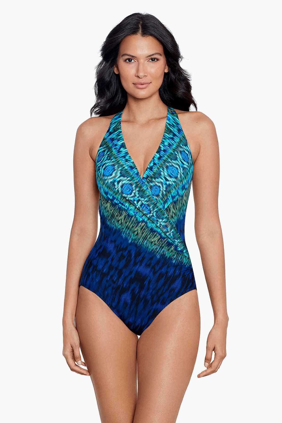 Miraclesuit Alhambra Wrapsody One Piece Swimsuit Blue/Multi Hot