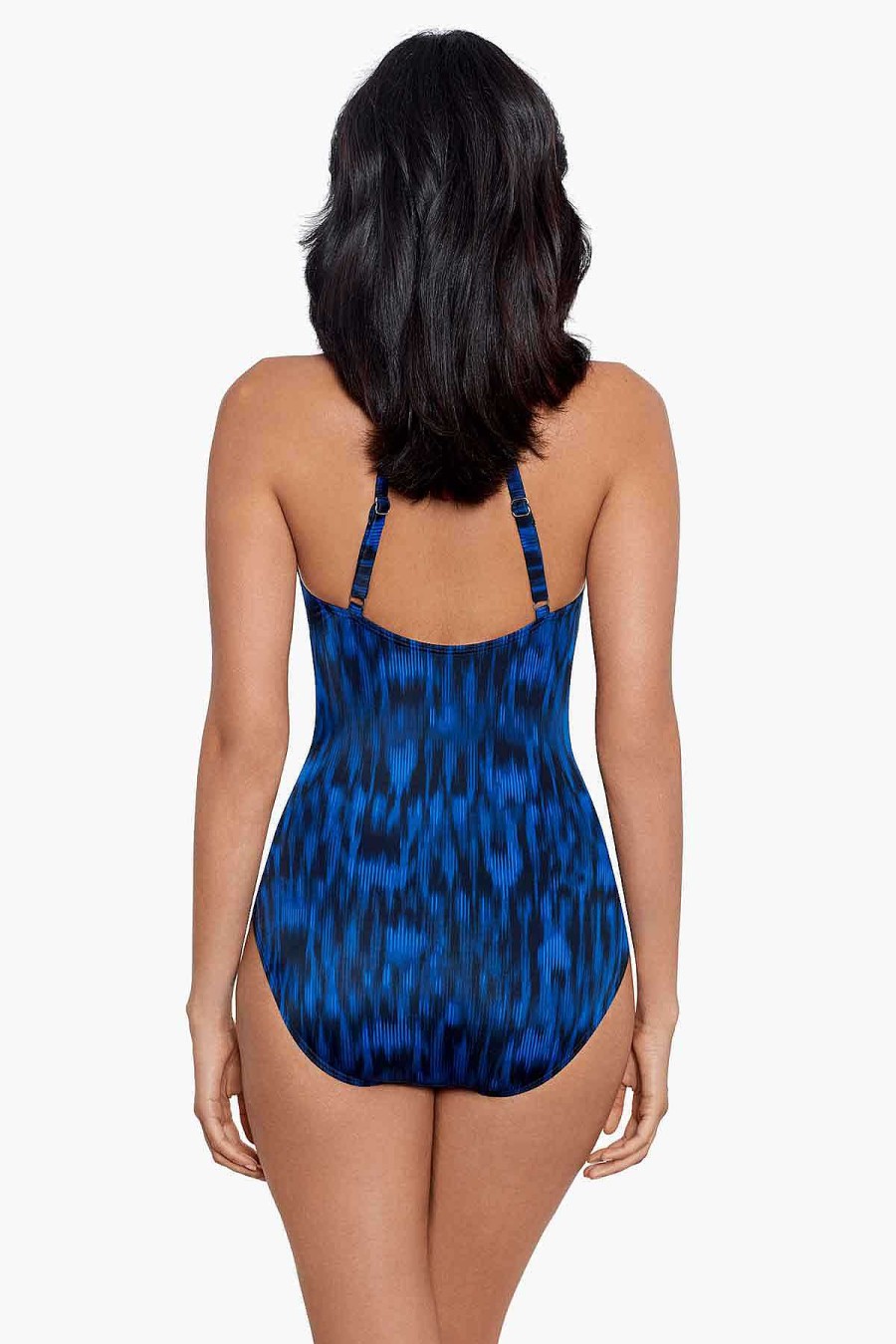 Miraclesuit Alhambra Wrapsody One Piece Swimsuit Blue/Multi New