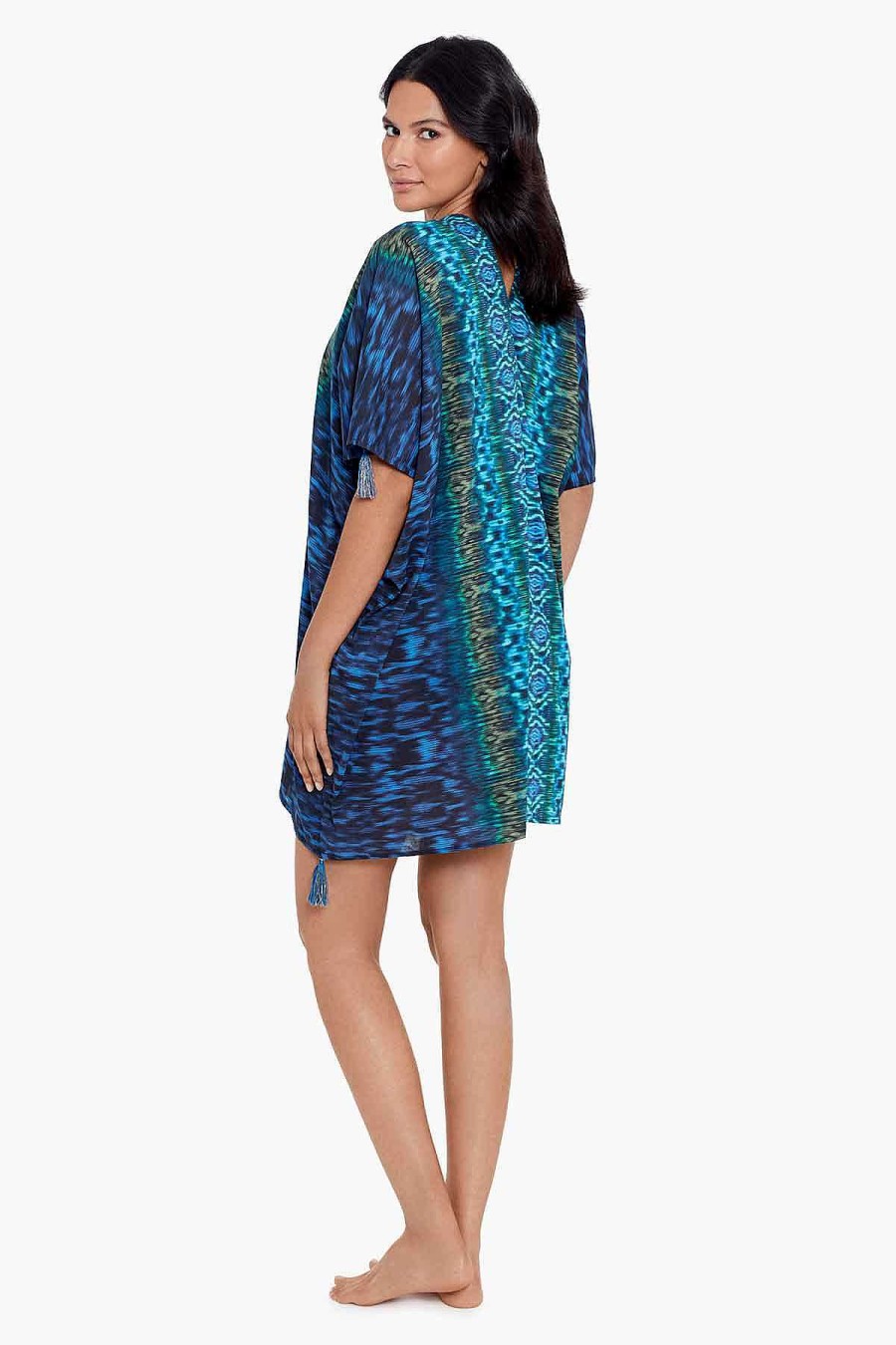 Miraclesuit Alhambra Caftan Swim Cover Up Blue/Multi Hot