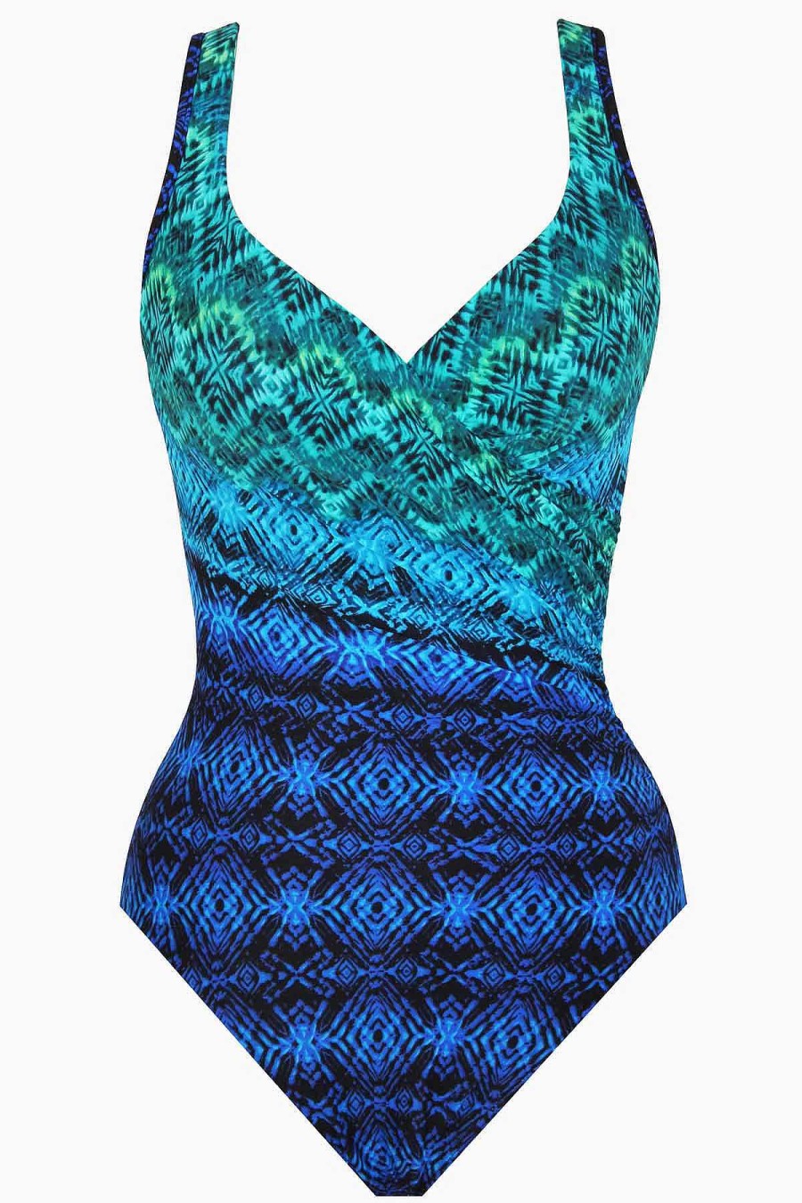 Miraclesuit Ocean Ombre It'S A Wrap One Piece Swimsuit Blue/Multi Online