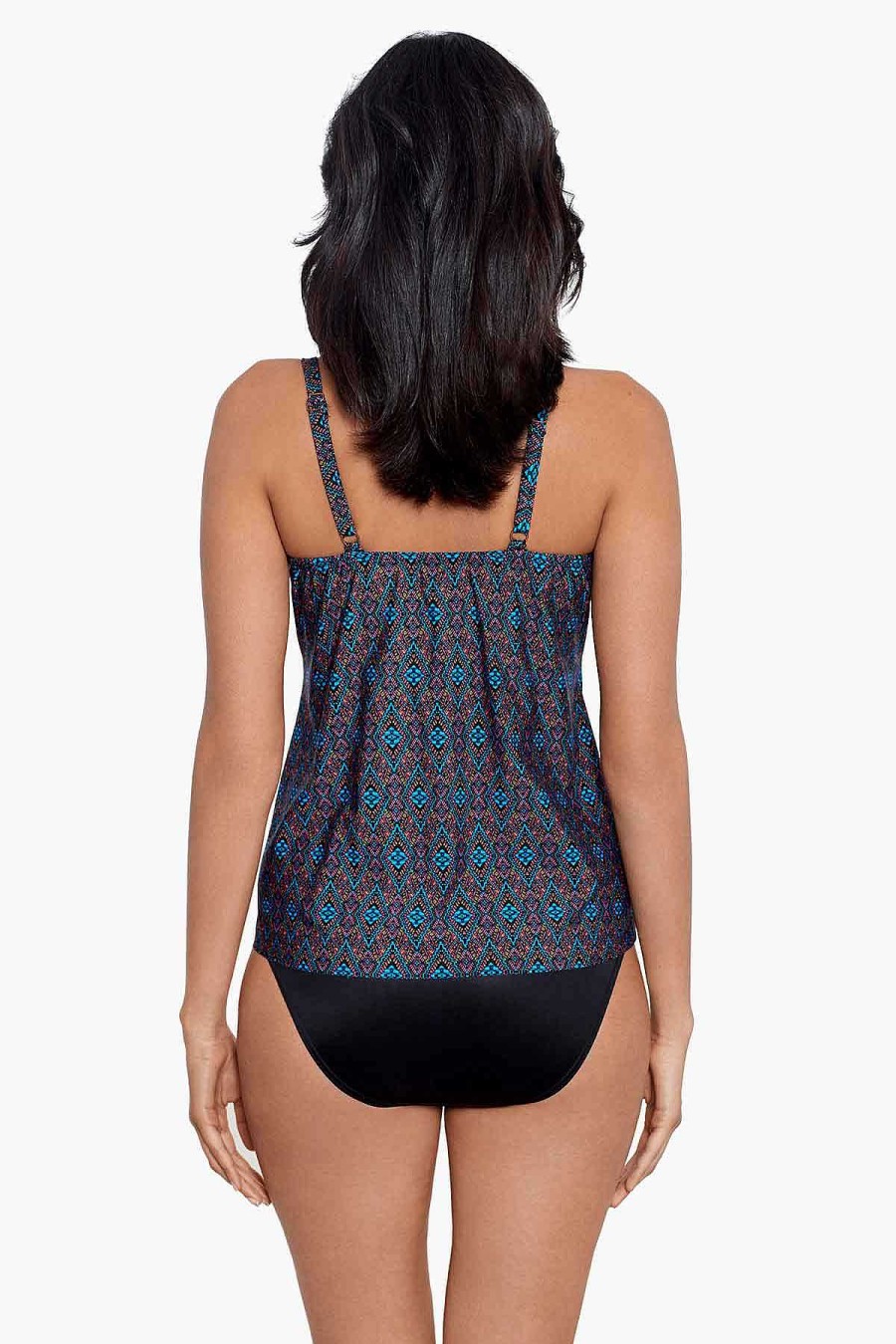 Miraclesuit Romani Allura Tankini Top Multi New