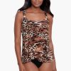 Miraclesuit Ocicat Dazzle Tankini Top Black/Multi Hot