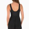 Miraclesuit Pin Point Marais One Piece Swim Dress Dd-Cup Black/White New